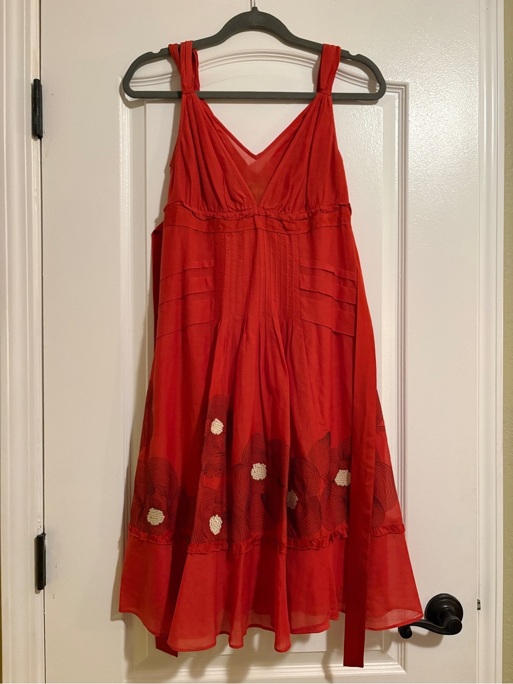 Anthropologie Red Dress Like New